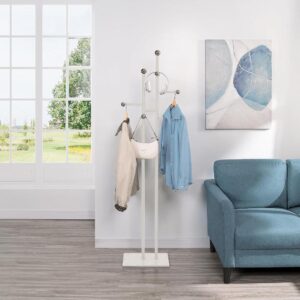 White Coat Rack With Marble Base