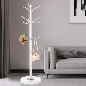 White Modern Freestanding Coat Rack