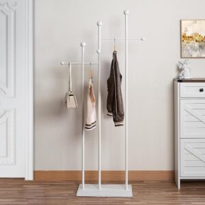 White Heavy-Duty Mable Base Coat Rack