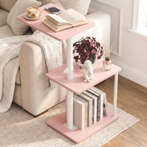 Pink 360° Swivel Adjustable Side Table
