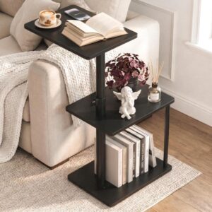 Black 360° Swivel Adjustable Side Table