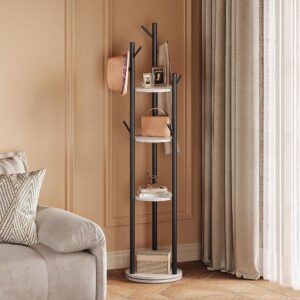 Black-Grey Rotating Base Design Coat Rack