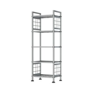 Silver Floor Mount Metal Storage Rack