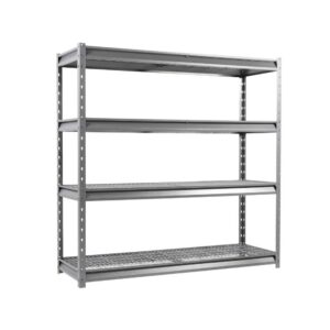 4-Tier Grey Industrial Steel Storage Rack