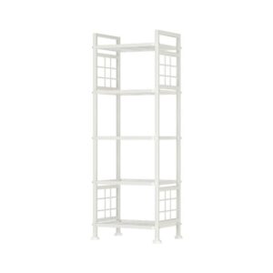 White Floor Mount Metal Storage Rack