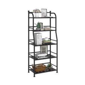 5-Tier Black Matte-Black Sturdy Storage Rack